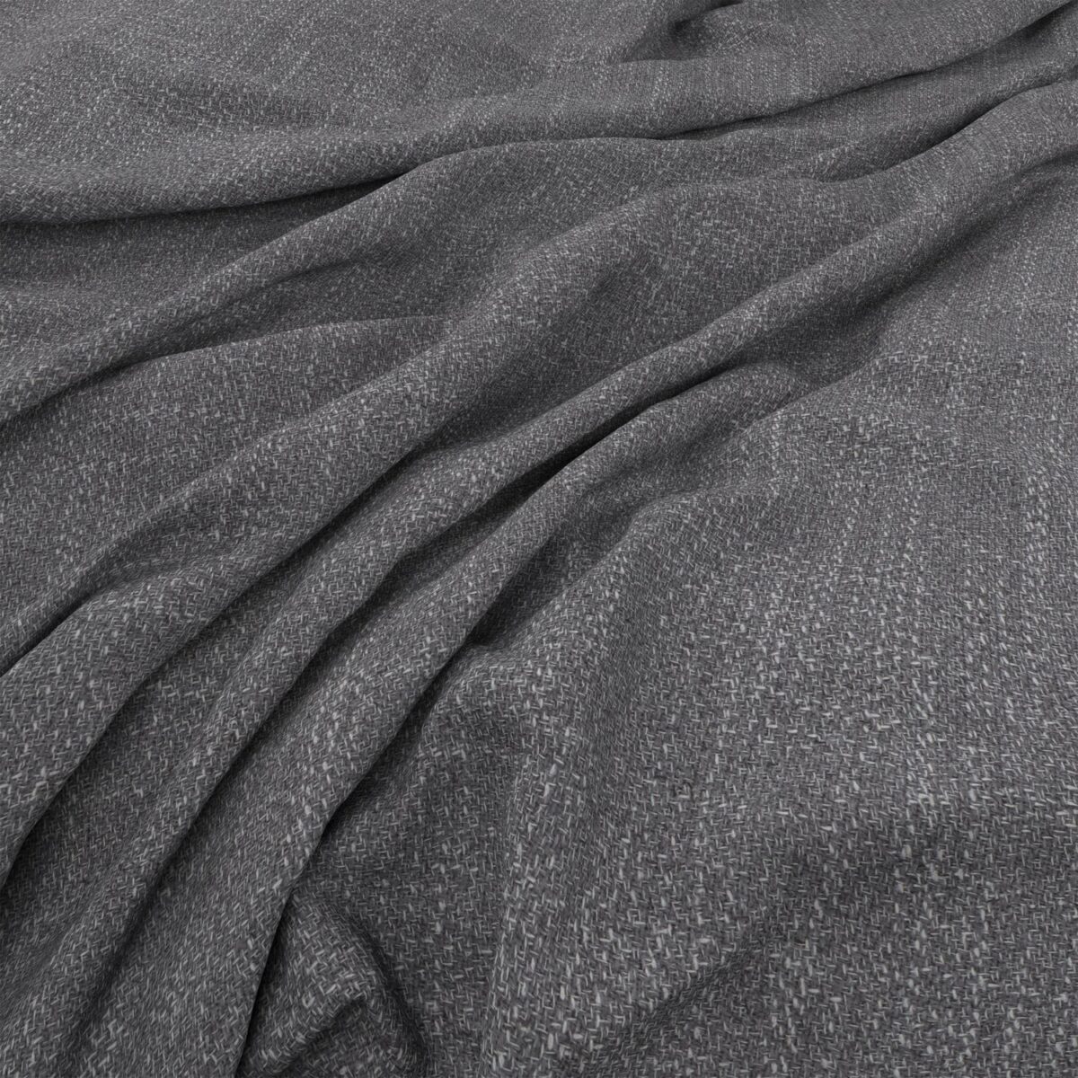 Malvern Fabric - Storm by black-grey plain woven fabric from Warwick