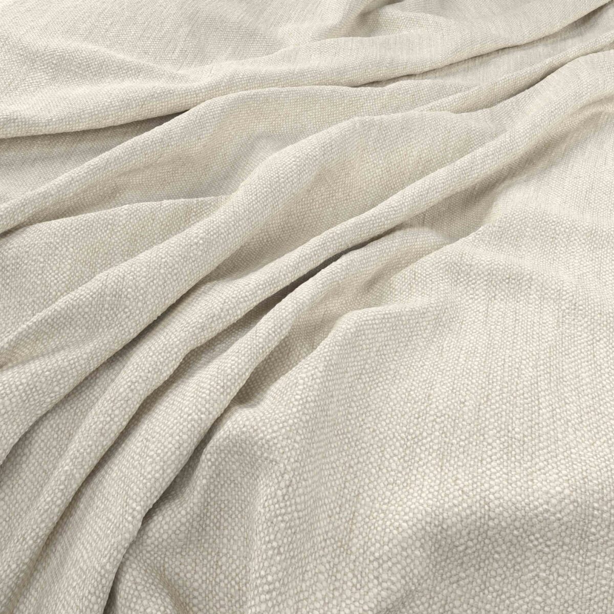 Parker Fabric - Coconut by white plain woven fabric from Warwick