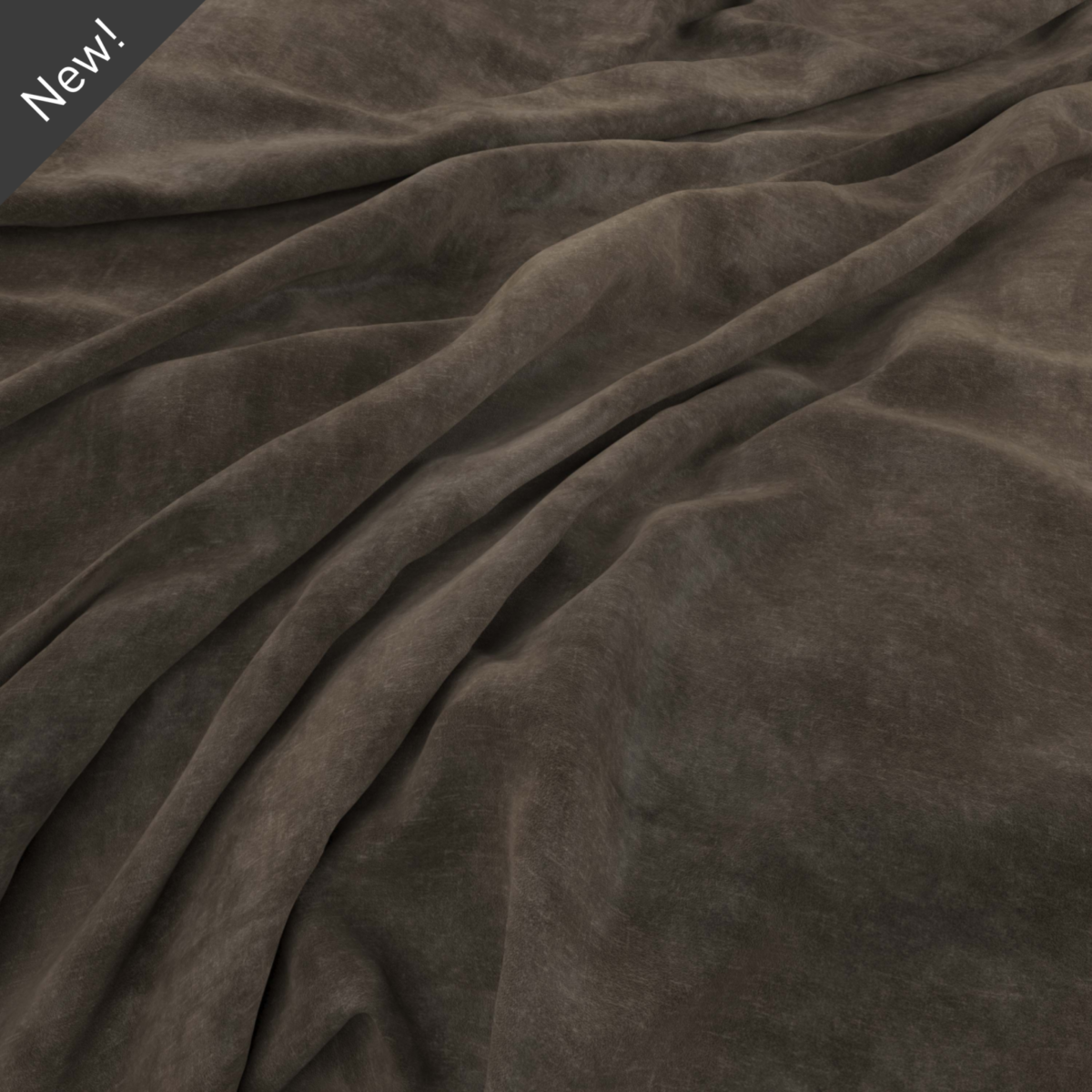 Lovely Fabric - Bitter by brown plain velvet-chenille fabric from Warwick