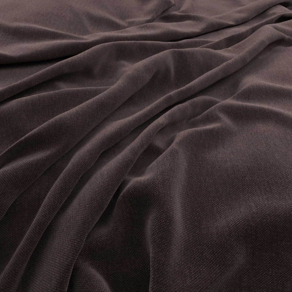 Manolo Fabric - Cocoa by brown plain velvet-chenille fabric from Warwick