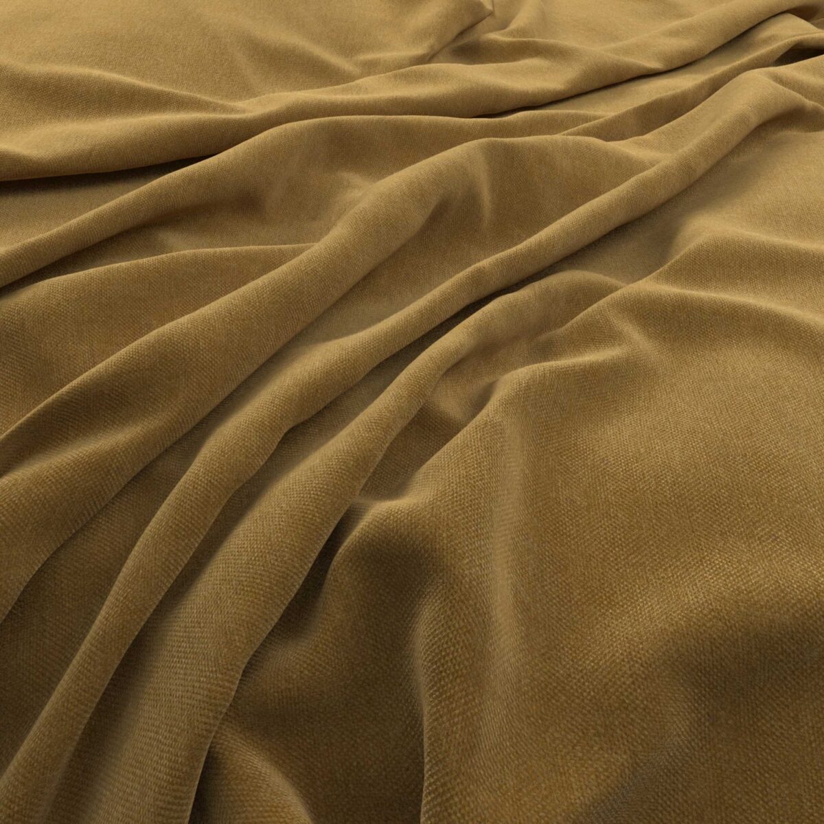 yellow plain velvet-chenille fabric from Warwick