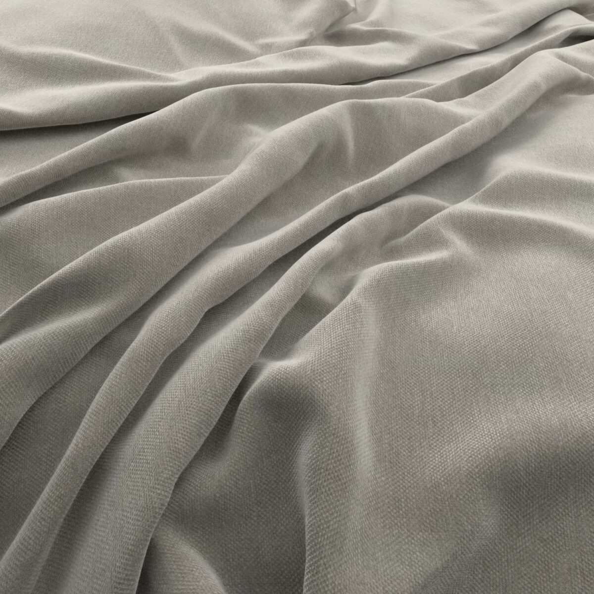 Manolo Fabric - Smoke by black-grey plain velvet-chenille fabric from Warwick