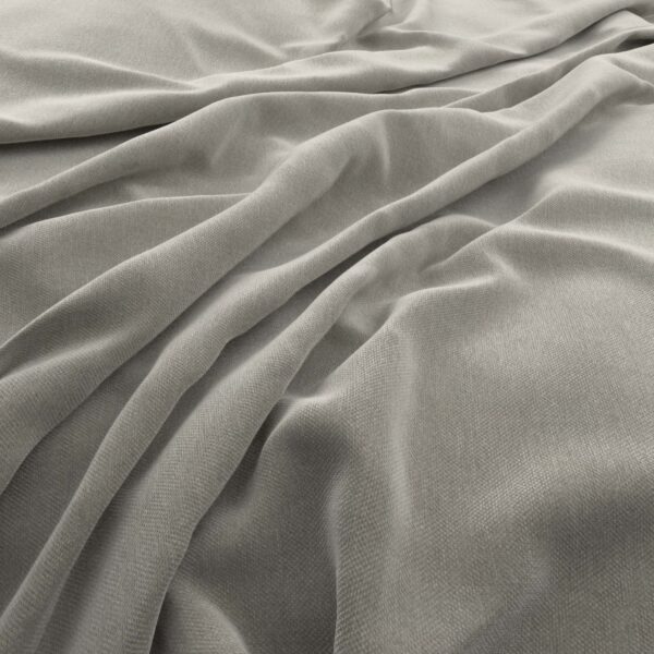 Manolo Fabric - Smoke by black-grey plain velvet-chenille fabric from Warwick