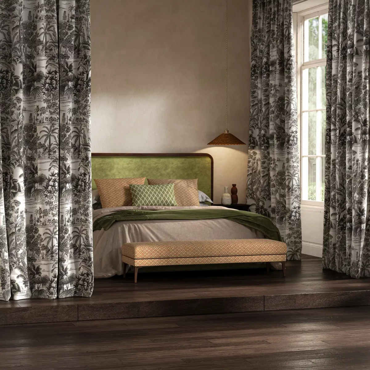 Amira Fabric - Indigo by Amira Fabric - Indigo from
