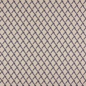 blue geometric embroideried fabric from Kai