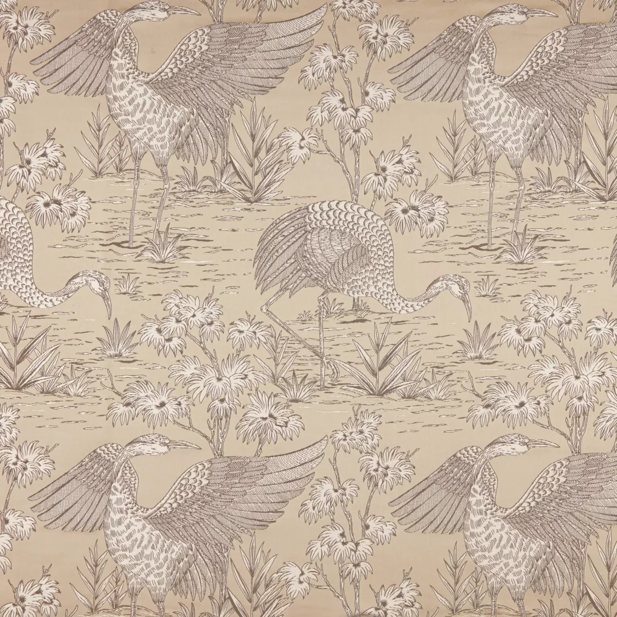 Haven Fabric - Parchment by neutral animal woven fabric from Kai