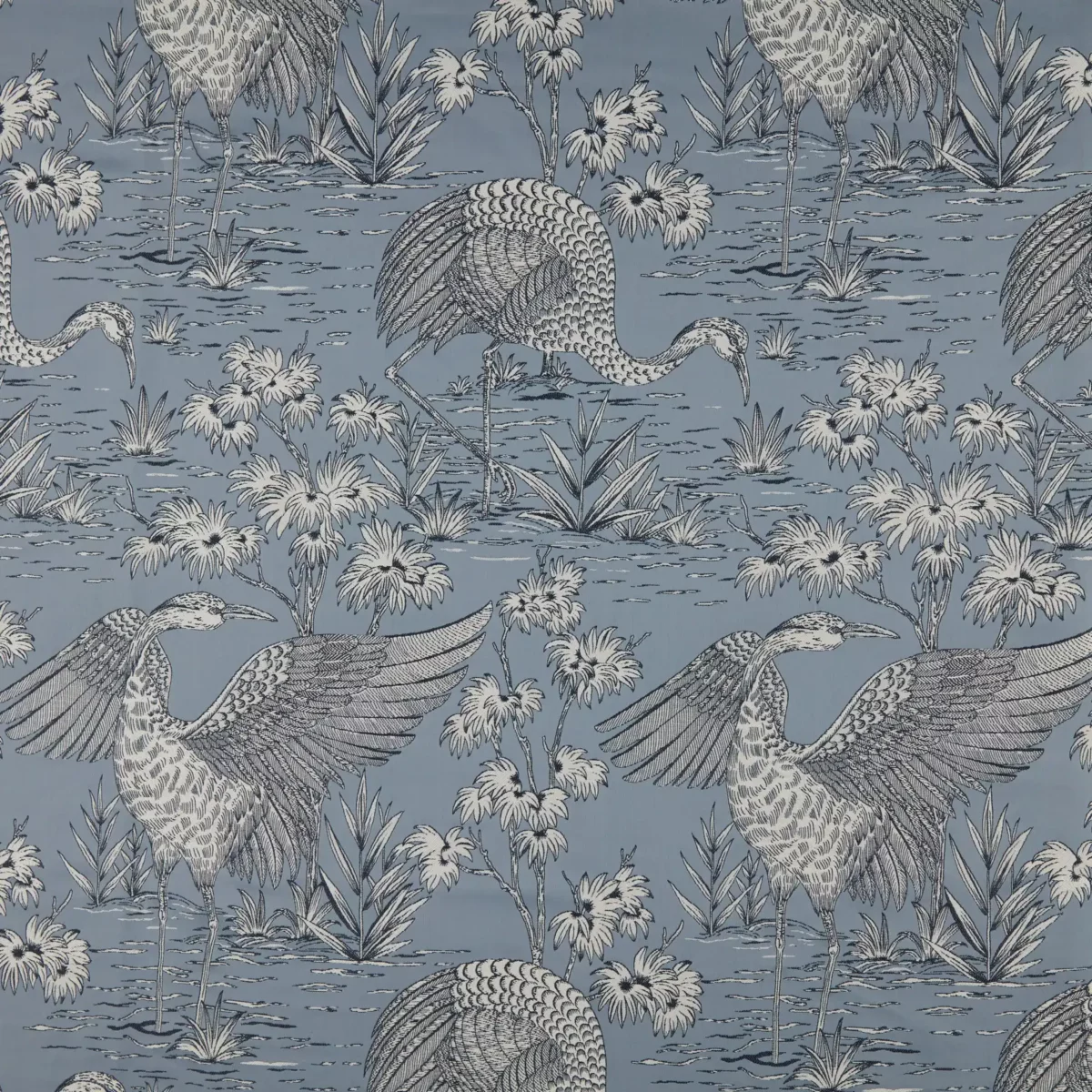 blue animal woven fabric from Kai