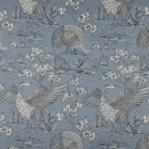 blue animal woven fabric from Kai