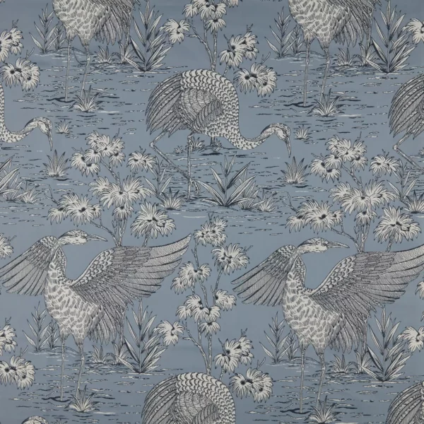 Haven Fabric - Sky by blue animal woven fabric from Kai