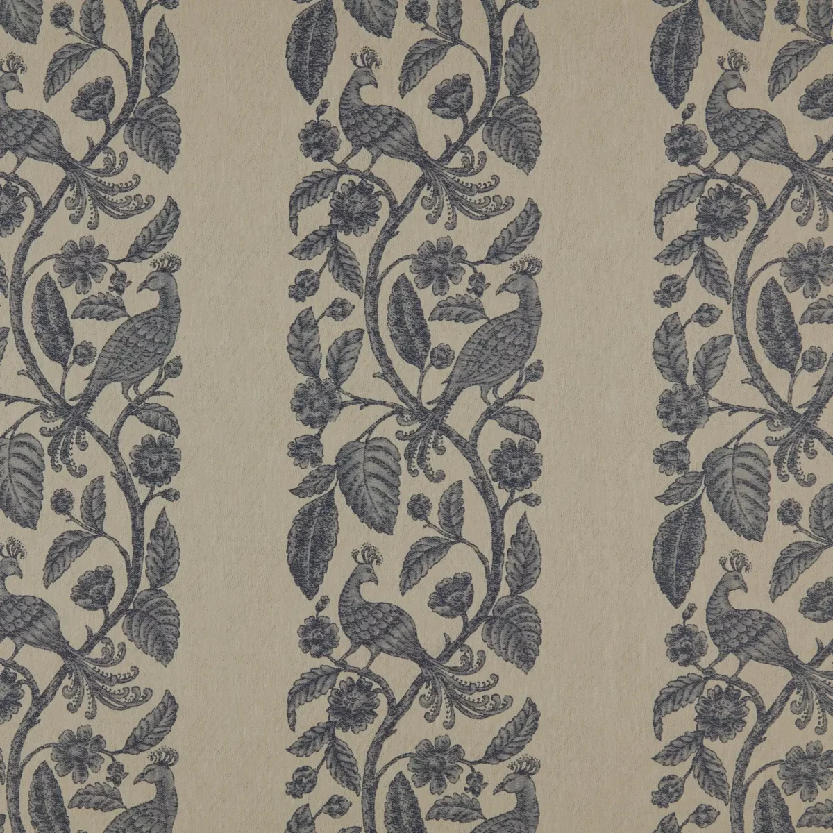 Jacques Fabric - Indigo by blue botanical woven fabric from Kai