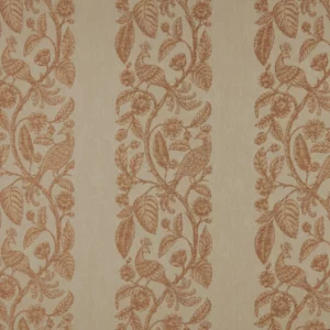 orange botanical woven fabric from Kai