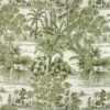 green botanical woven fabric from Kai