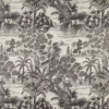 black-grey botanical woven fabric from Kai