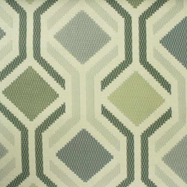 Mosaic Fabric - Dove by black-grey geometric woven fabric from Porter & Stone