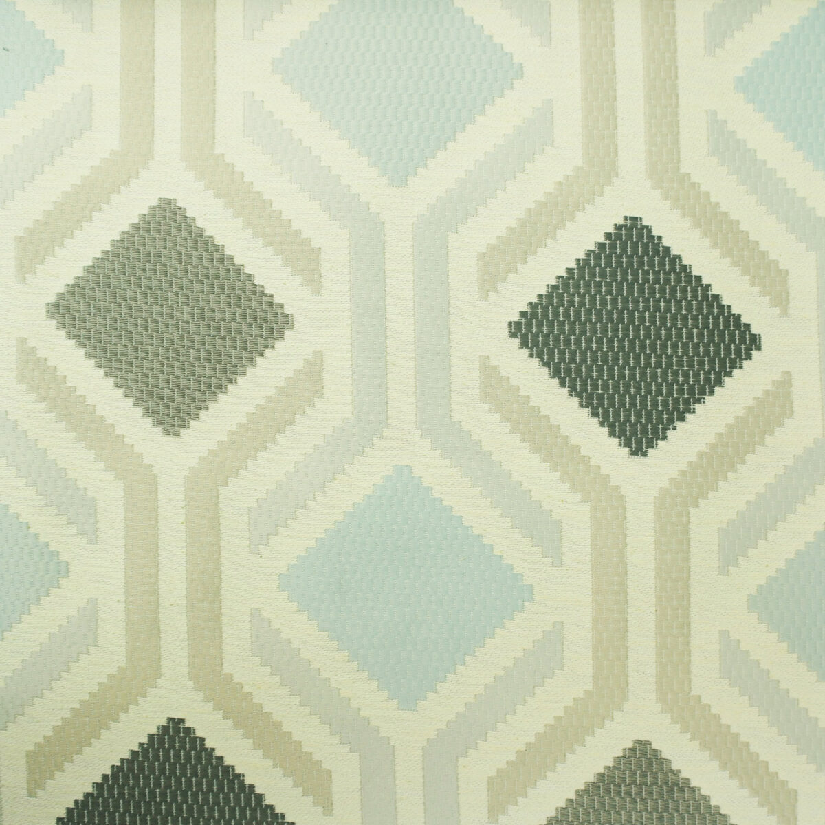 Mosaic Fabric - Ocean by blue geometric woven fabric from Porter & Stone