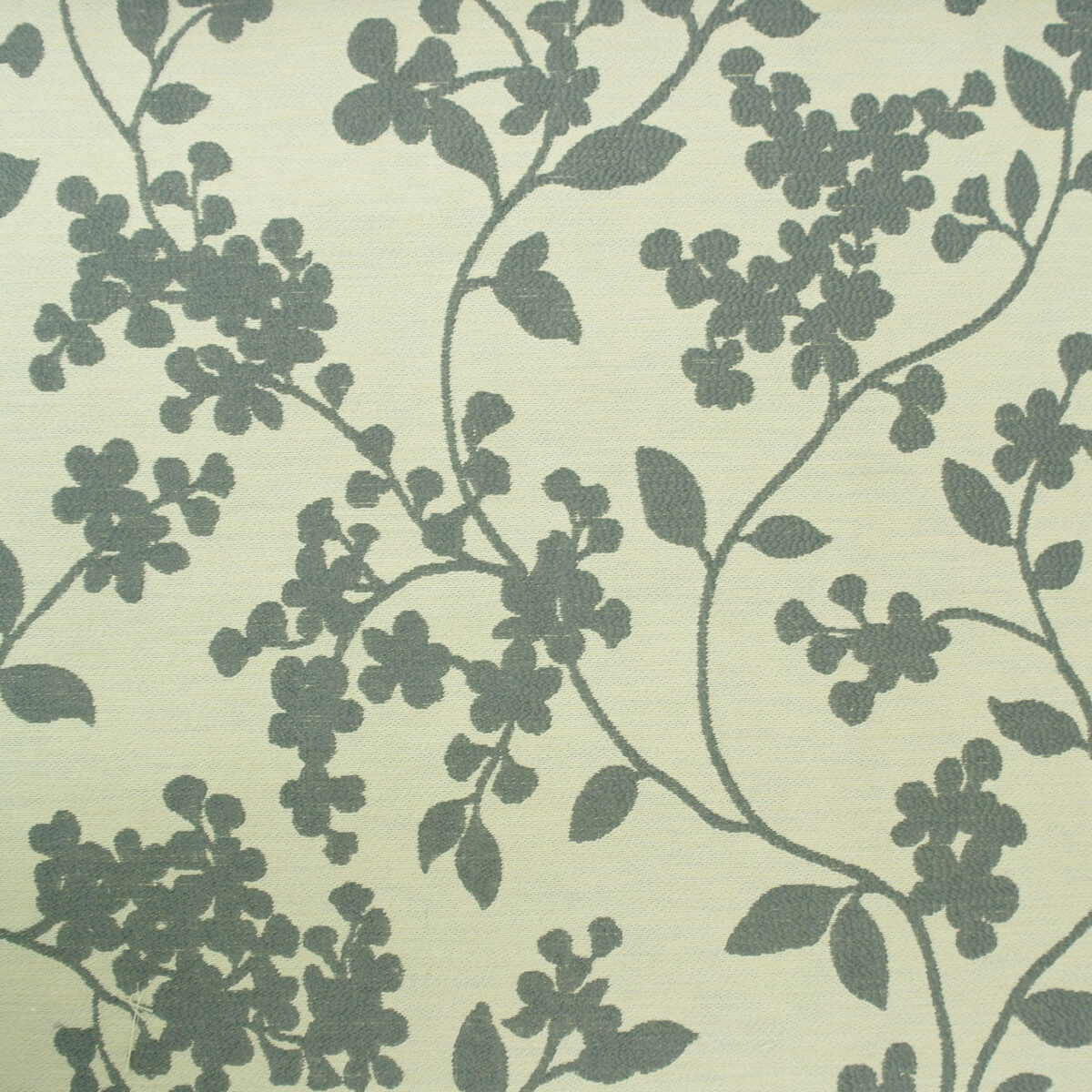 Sakura Fabric - Dove by blue botanical woven fabric from Porter & Stone