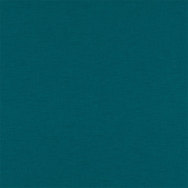 Liana Fabric - Peacock by blue plain cotton fabric from Porter & Stone