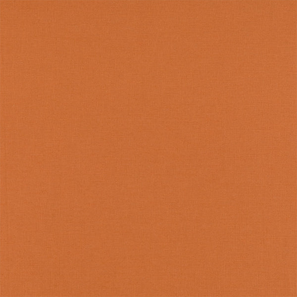Liana Fabric - Spice by orange plain cotton fabric from Porter & Stone