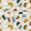 multicolour geometric embroideried fabric from Porter & Stone
