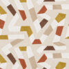 orange geometric embroideried fabric from Porter & Stone