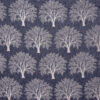 purple botanical velvet-chenille fabric from Porter & Stone