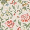 red botanical linen fabric from Porter & Stone