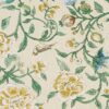 yellow botanical linen fabric from Porter & Stone