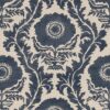 blue botanical cotton fabric from Porter & Stone