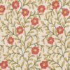 red botanical embroideried fabric from Porter & Stone