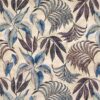 blue botanical cotton fabric from Porter & Stone