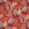 red botanical printed fabric from Porter & Stone