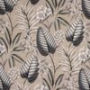 black-grey botanical printed fabric from Porter & Stone