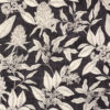 black-grey botanical cotton fabric from Porter & Stone
