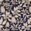 black-grey botanical cotton fabric from Porter & Stone