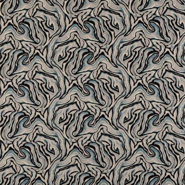 Magma Fabric - Teal by blue contemporary velvet-chenille fabric from Porter & Stone