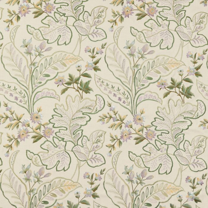 Sudbury Fabric - Eucalyptus /  Lilac – Eucalyptus / Lilac swatch