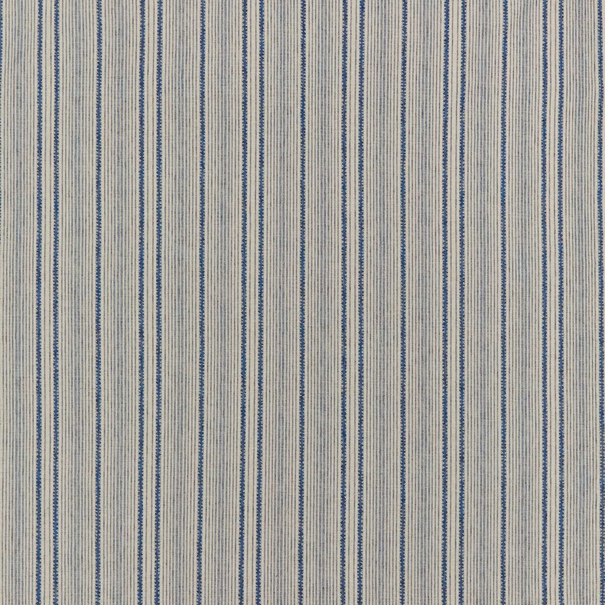 Aldeburgh Fabric - Indigo by blue striped woven fabric from Nina Campbell
