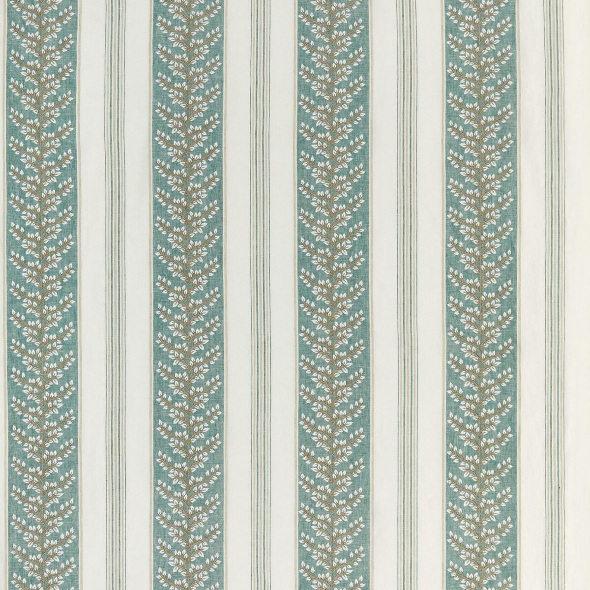 green striped embroideried fabric from Nina Campbell