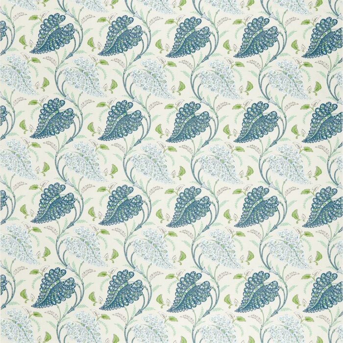 Felbrigg Fabric - Indigo /  Green – Indigo / Green swatch
