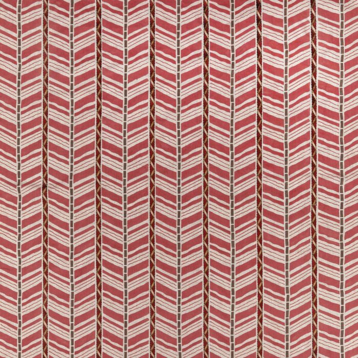 Woodbridge Stripe Fabric - Red swatch