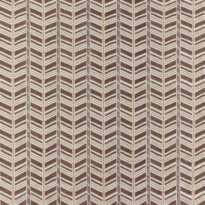 Woodbridge Stripe Fabric - Chocolate swatch