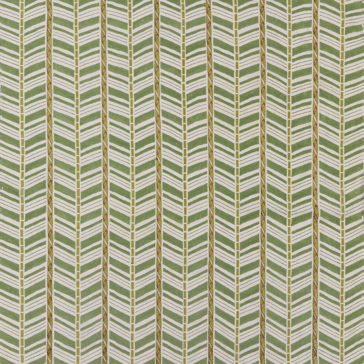 Woodbridge Stripe Fabric - Emerald Green by green striped printed fabric from Nina Campbell