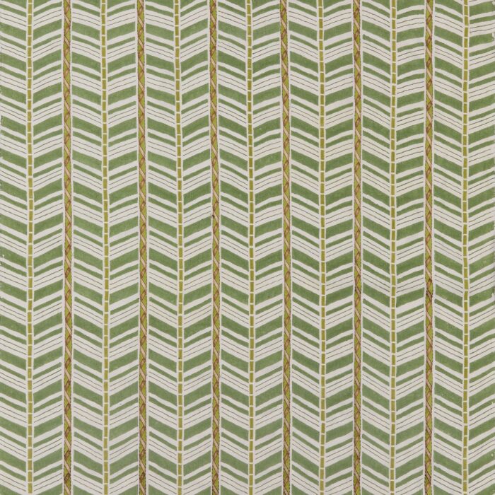 Woodbridge Stripe Fabric - Emerald Green swatch
