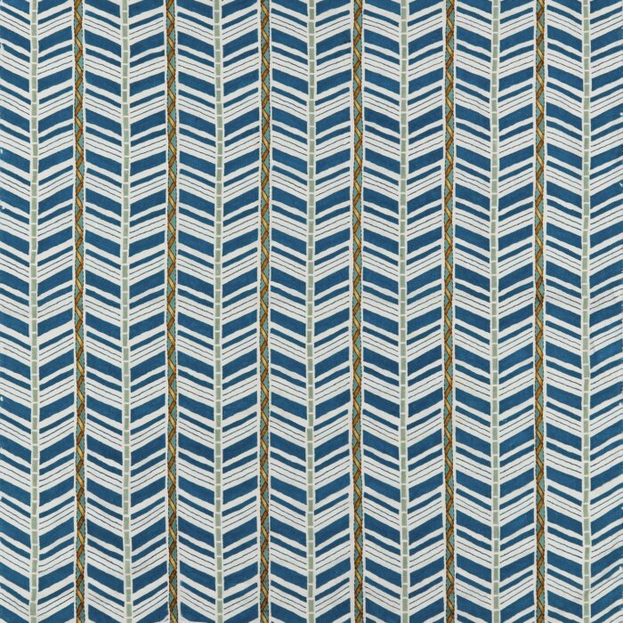 Woodbridge Stripe Fabric - Indigo swatch