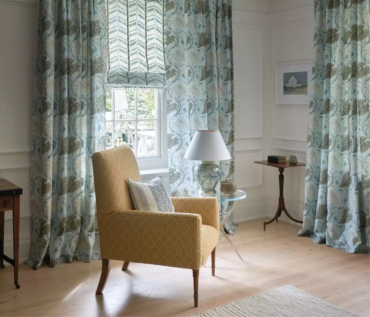 Felbrigg Fabric - Indigo / Green by Felbrigg Fabric - Indigo / Green from
