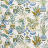 blue botanical embroideried fabric from Nina Campbell