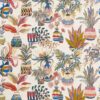 orange botanical embroideried fabric from Nina Campbell