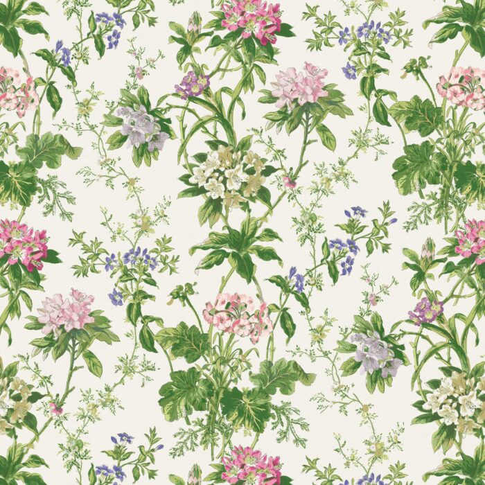 Somerhill Fabric - Pink / Green / Mauve swatch