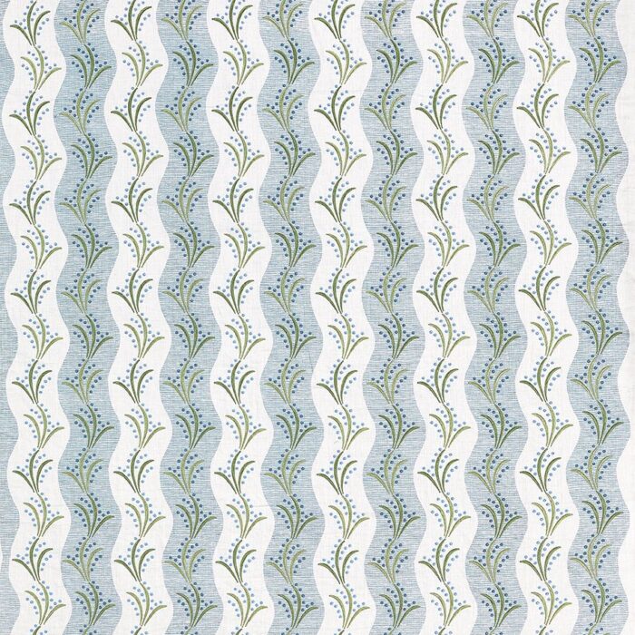 Sidney Stripe Fabric - Indigo / Ivory swatch