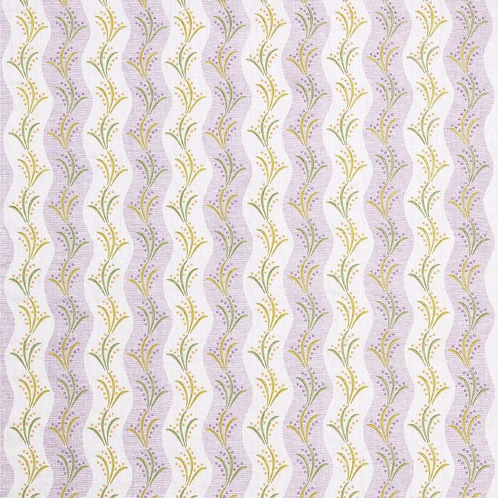 Sidney Stripe Fabric - Lilac / Green swatch